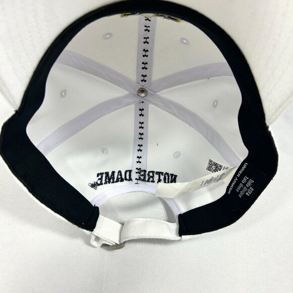 Notre Dame Fighting Irish Under Armour Classic Adjustable Hat White NWOT - Picture 6 of 6